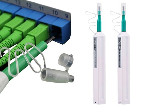 Lot de 2 stylos de nettoyage de fibre optique à un clic pour connecteurs SC, ST et FC