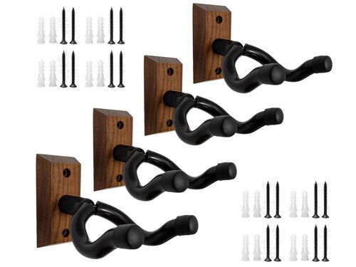 Lot De 4 Supports Muraux Pour Guitare Acoustique, Électrique, Basse Et Banjo