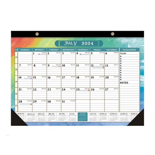 Calendrier Mural 2024-2025, Agenda 18 Mois, Poster