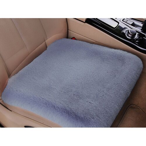 Lot De 2 Housses De Siège Avant Auto, Coussin En Peluche Gris 44x44cm