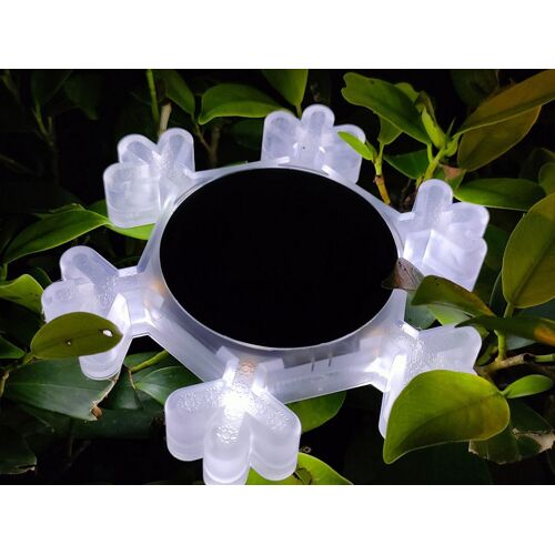 Lot De 4 Lampes Solaires Flocons De Neige Pour Jardin Et Extérieur
