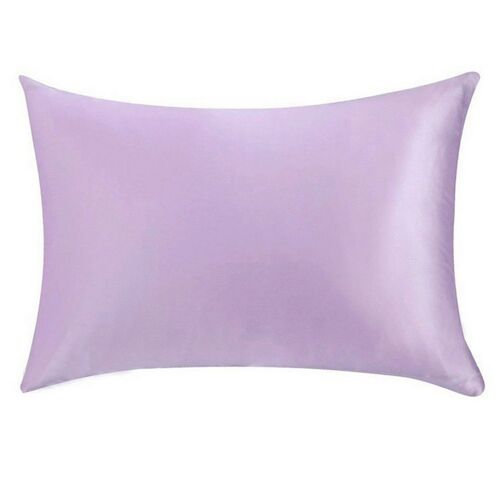 Taie D'oreiller En Soie De Mûrier Violette 48 X 74 Cm Avec Fermeture Éclair Invisible