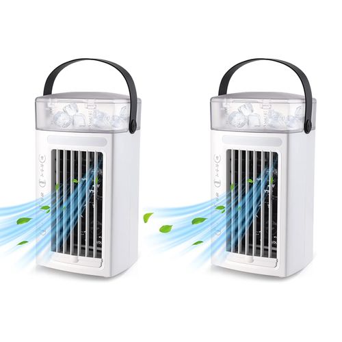 Mini climatiseur portable avec deux ventilateurs et réservoir d'eau