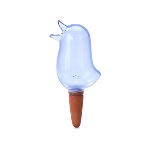 Lot de 4 piquets d'arrosage à goutte-à-goutte en forme d'oiseau bleu