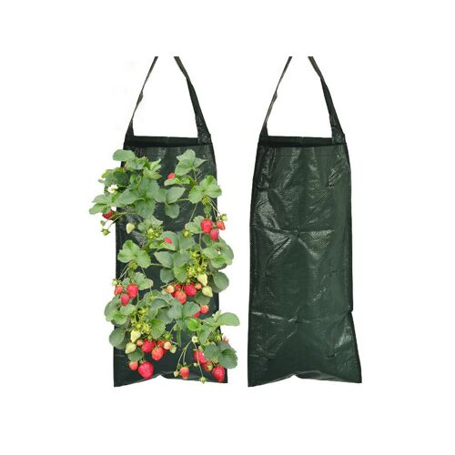 Sac De Plantation Suspendu À 8 Trous Pour Fraisiers, Idéal Pour Le Jardinage Vertical