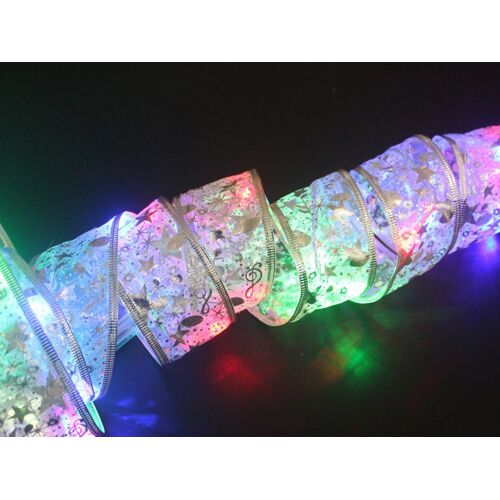 Guirlande lumineuse LED argentée de 5 m pour sapin de Noël et décoration