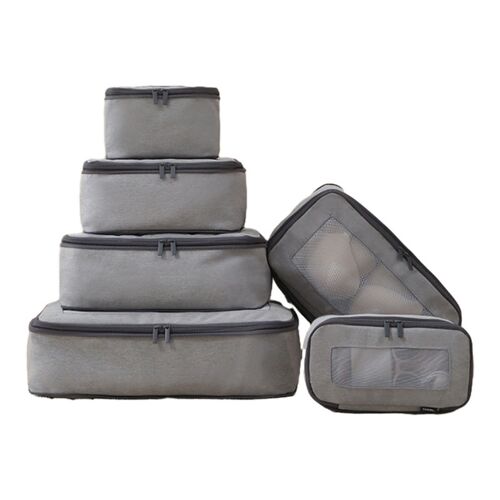 Lot de 6 cubes de rangement compressibles pour bagages de voyage