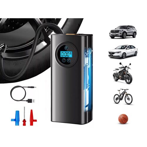 Gonfleur De Pneus Portable Avec Arrêt Automatique Et Manomètre