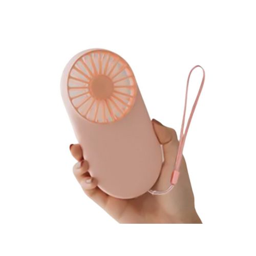 Mini ventilateur portable rechargeable par USB rose à 3 vitesses