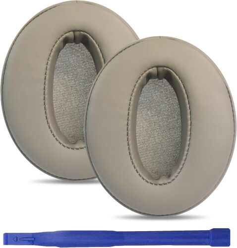 LORANKA-Coussinets de Remplacement compatibles avec Les Casques Sennheiser HD450BT HD4.50BT, HD450, HD4.50, HD350BT, HD4.40BT, HD4.30G, HD4.20S, Cuir protéiné (Champagne)