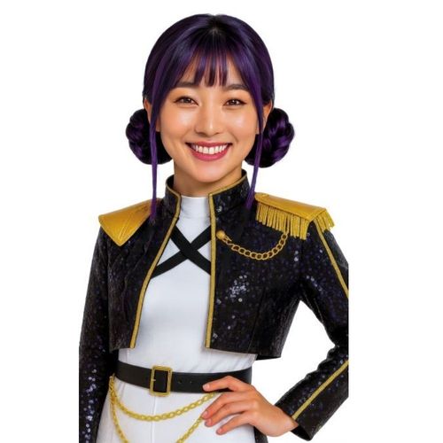 Perruque K-Pop Double Chinion Violet Femme