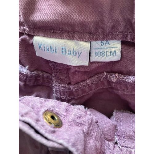 Pantalon Cargo Violet Prune Kiabi Baby - Fille 5 Ans (108 Cm)