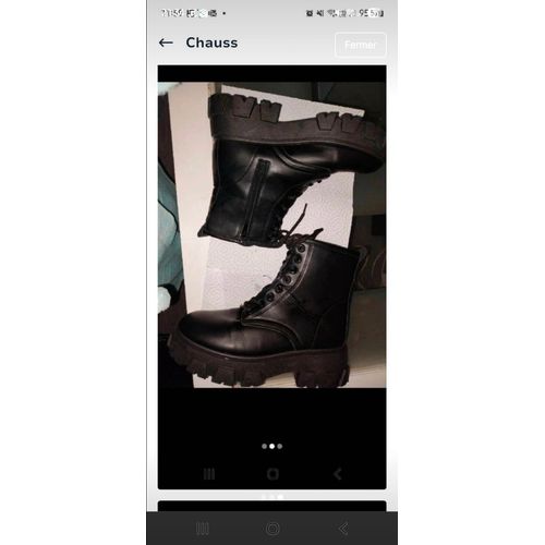 Bottine Noir Porter Deux Fois Mais Elle Sont Trop.Grande.Pour Moi Taille 39 En Tres Bonne Etat