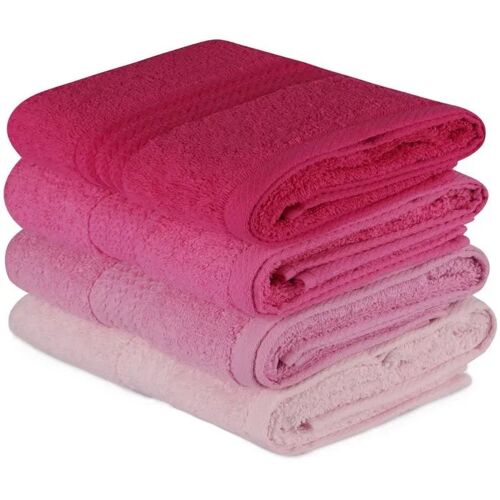 Serviettes À Main Aucune 4 Pièces 50 X 90 Cm Rose 500 G/M²