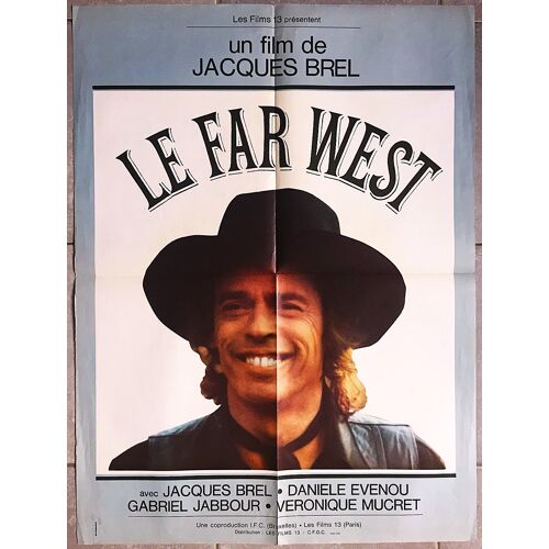Le Far West De Jacques Brel - 1973 - Affiche Originale Cinéma - 60x80