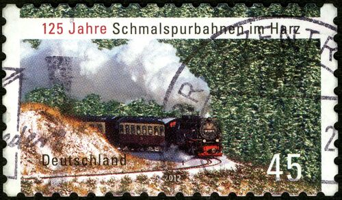 Timbre Oblitéré Deutschland, 125 Jahre Schmalspurbahnen Im Harz, 2012, 45