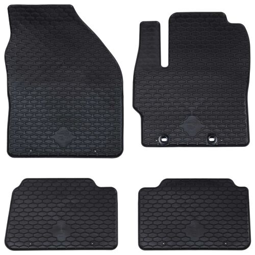 Vidaxl Tapis De Voiture 4 Pcs Noir Caoutchouc