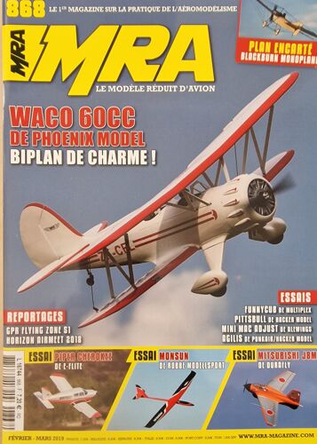 Mra Magazine 868 Waco 60cc De Phoenix Model Biplan De Charme !