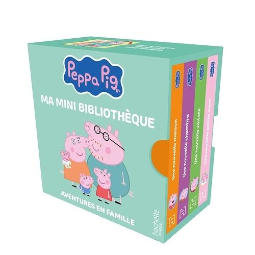 Peppa Pig - Ma Mini Bibliothèque Aventures En Famille - Coffret En 4 Volumes : Une Nouvelle Maison - Une Nouvelle Chambre - Une Nouvelle Voiture - Une Nouvelle Petite Soeur