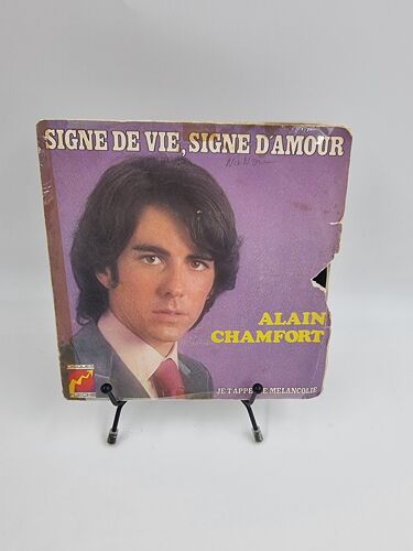 Vinyle 45 Tours Alain Chamfort : Signe De Vie, Signe D’Amour Avec Fourreau