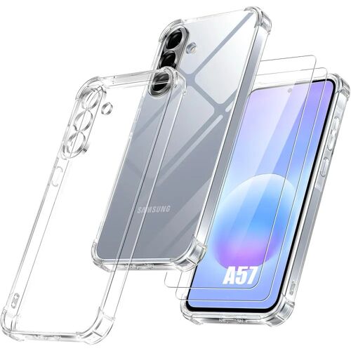 Coque + 2 Verres Trempés pour Samsung Galaxy A57 5G, Protection Silicone Anti-Rayures Antichoc - E.F.Connection