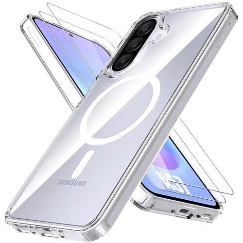 Coque + 2 Verres Trempés pour Samsung Galaxy A57 5G, Protection Antichoc avec Anneau Magnétique - E.F.Connection
