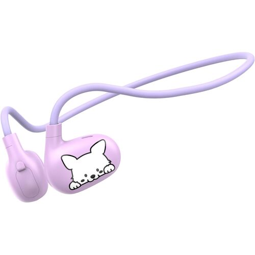 LORANKA-LK15 Casque Bluetooth à oreilles ouvertes avec conduction d'air, ultra léger, limitation du volume de 85 dB pour enfants, adolescents, garçons et filles (violet)