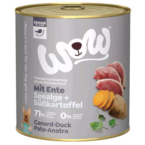 Wow.Pet Ws00800du Pâtée Pour Chien Algues, Canard, Patate Douce Senior 800 G