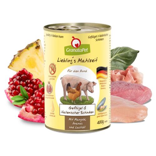 Granatapet 183864 Pâtée Pour Chien Jambon, Volaille Adulte 400 G