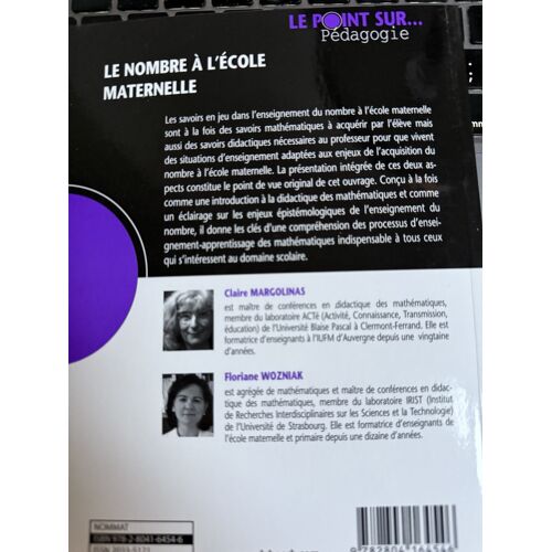 Le Nombre À L'école Maternelle. Approche Didactique, Margolinas,