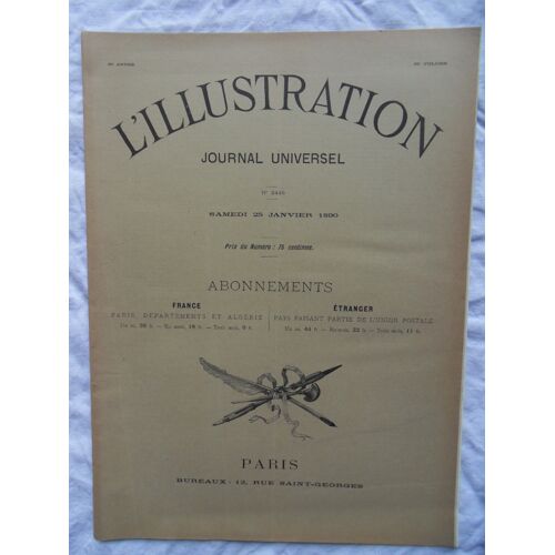 Hebdomadaire L'Illustration N°2448 Du Samedi 25 Janvier 1890