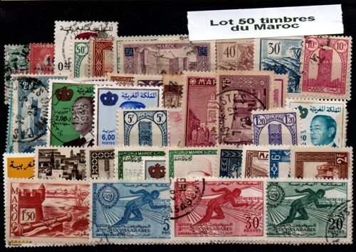 Lot 50 Timbres Du Maroc