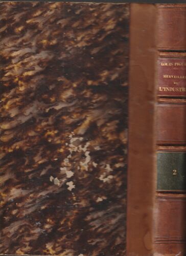 Louis Figuier Les Merveilles De L'Industrie Tome 2 Et 3 Furne Et Jouvet 1877 Relié 1516 P 205x290x80 Mm 4 Kg