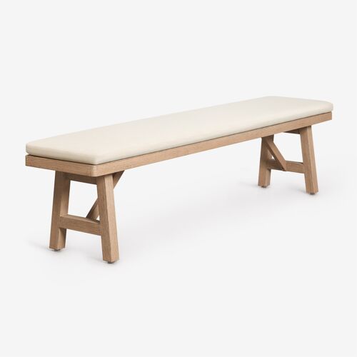 Banc en bois d'acacia Dubaï Acacia Rustique Marron