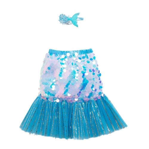Set Jupe Tutu Serre-Tête Sirène Enfant