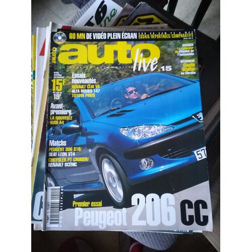 Auto Live 15 De 2000 Salon,Peugeot 206 Cc,Bmw 530d,Toyota Prius Hybride,Renault Sport Clio V6,Ford Mondeo 2.0i,Saab Svc,Lexus Rx300,Alfa 147,Seat Leon Vt4 Sport,Peugeot 306 S16 Premium,Scenic 2.0 16v,