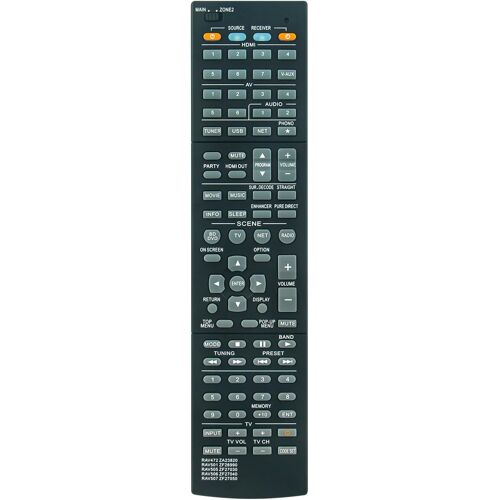 RAV472 ZA23820 RAV501 ZF26990 RAV505 ZF27030 RAV506 ZF27040 RAV507 ZF27050 Remplacement de la télécommande Compatible avec Yamaha Receiver ZF269900 TSR-6750 HTR-6065 RX-A720 RX-V673 RX-V675