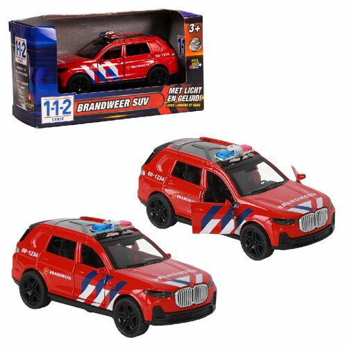 112 Fire Department Car SUV 1:36 Avec Lumiere+Son