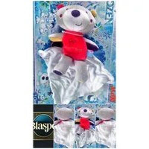 Doudou Ours Bébé avec Mouchoir Blanc ¿ Peluche Douce Multicolore