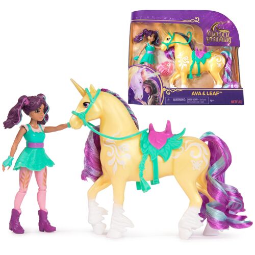 Unicorn Academy - L'Ecole des Licornes - Licorne Leaf + Poupée Ava - Licorne, Poupée Et Accessoires À Collectionner - Jouets Inspirés De La Série L'Ecole des Licornes - Jouet Enfant 4 Ans et +