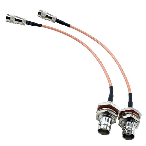 Din 1.0/2.3 Mâle â Femelle RG179 Câble SDI 15CM Adapteur Coaxial RF Câble d'extension Système de Communication pour Appareils Radio - Vidéo (2 PCS)