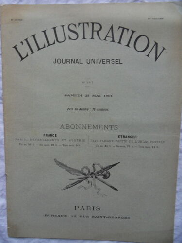 Hebdomadaire L'Illustration N°2517 Du Samedi 23 Mai 1891