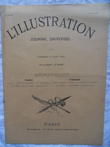 Hebdomadaire L'Illustration N°2515 Du Samedi 09 Mai 1891