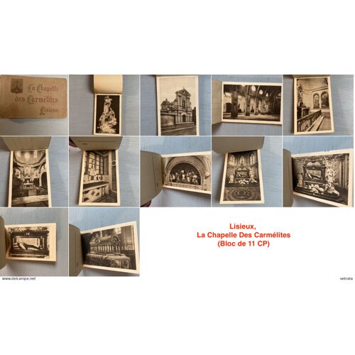 Calvados : 15 Cartes Postales = Honfleur-Lisieux-Ouilly-Deauville-Riva Bella-Franceville-Blonville-Trouville-Villers-St Sever-St Germain-Houlgate + Lisieux, La Chapelle Des Carmélites (Bloc De 11 Cp)