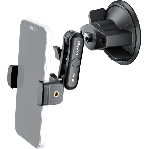NEEWER Support de Téléphone Portable pour Voiture¿ Rotation à 360°¿ Ventouse¿ Bras Magique en Métal¿Compatible avec iPhone et Samsung¿pour Pare-brise¿Toit Ouvrant¿Navigation¿Enregistrement Vidéo¿PA136