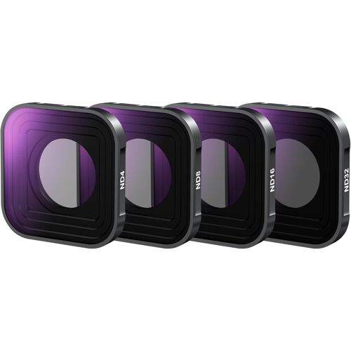 NEEWER Pack de 4 Filtres ND¿ ND4 ND8 ND16 ND32 HD Multicouches en Plastique Fin à Densité Neutre pour Objectif de Caméra d'Action¿ Accessoire Compatible avec GoPro Hero 13 12 11 10 9 noir¿ FL-GP9