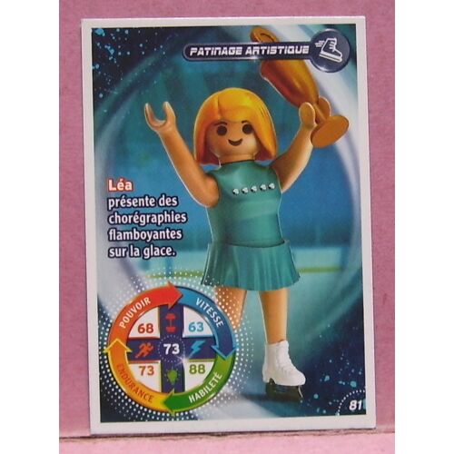 Carte Le Monde Du Sport / Patinage Artistique N° 81 - Playmobil / Carrefour - 2021