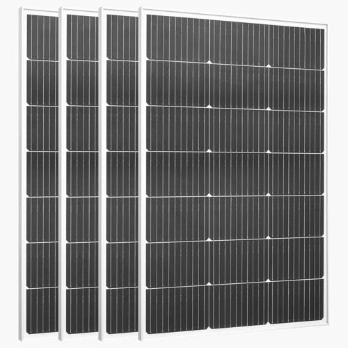Panneau Solaire Monocristallin-Duoku-4 Pièces 100 W-Rendement de 23 %-Connecteurs MC4 Stables-Étanche IP65