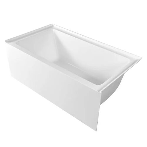 Baignoire en alcôve - DUOKU - D-5430A - Rectangulaire - Acrylique 137,2x76,2 cm - Bonde à droite