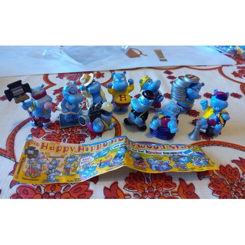 Kinder Surprise Monobloc Happy Hippo Hollywood Stars Série Complète Avec Bpz
